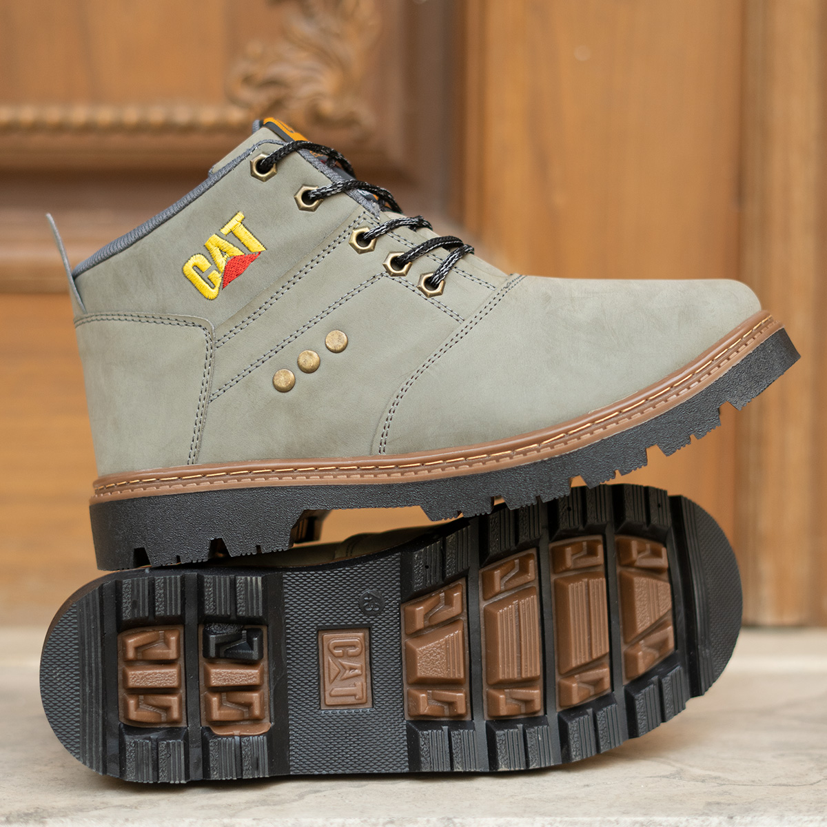 نیم بوت Catمردانه سبز مدل Scot