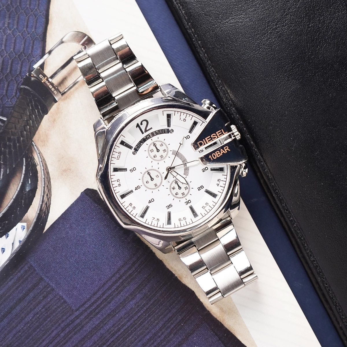 ساعت مچی DIESEL مردانه نقره ای صفحه سفید مدل U700