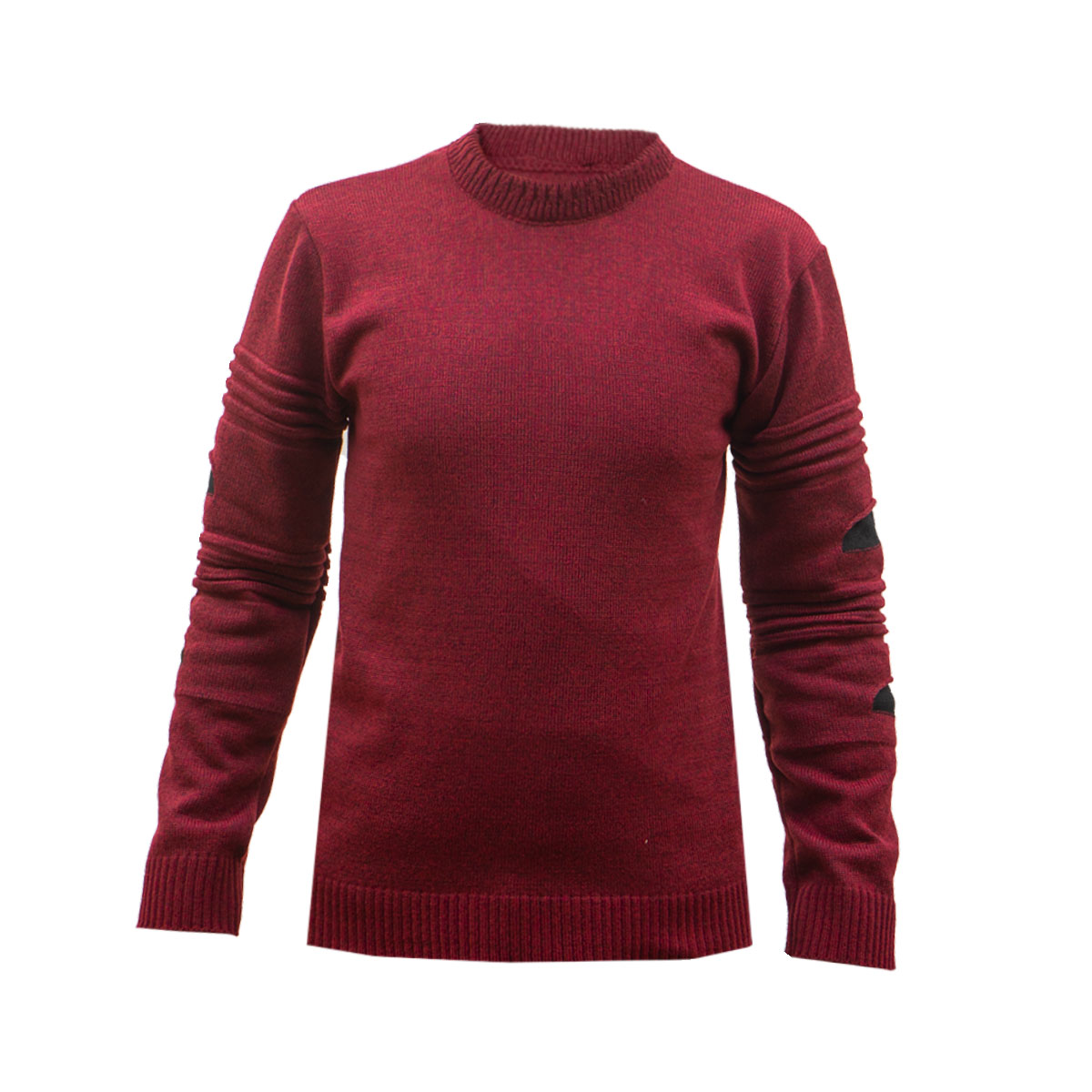 پلیور زاپ دار مردانه زرشکی مشکی مدل solan