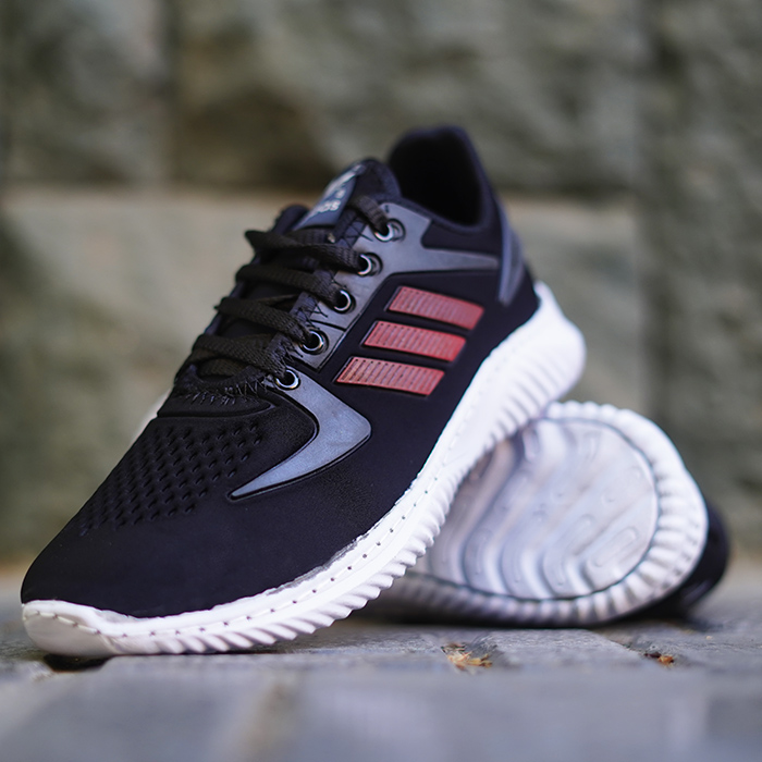 کفش ورزشی مردانه آدیداس مشکی قرمز (زیره سفید) مدل zarax