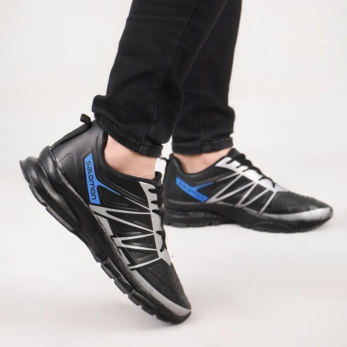 کفش ورزشی مردانه مشکی آبی مدل simba