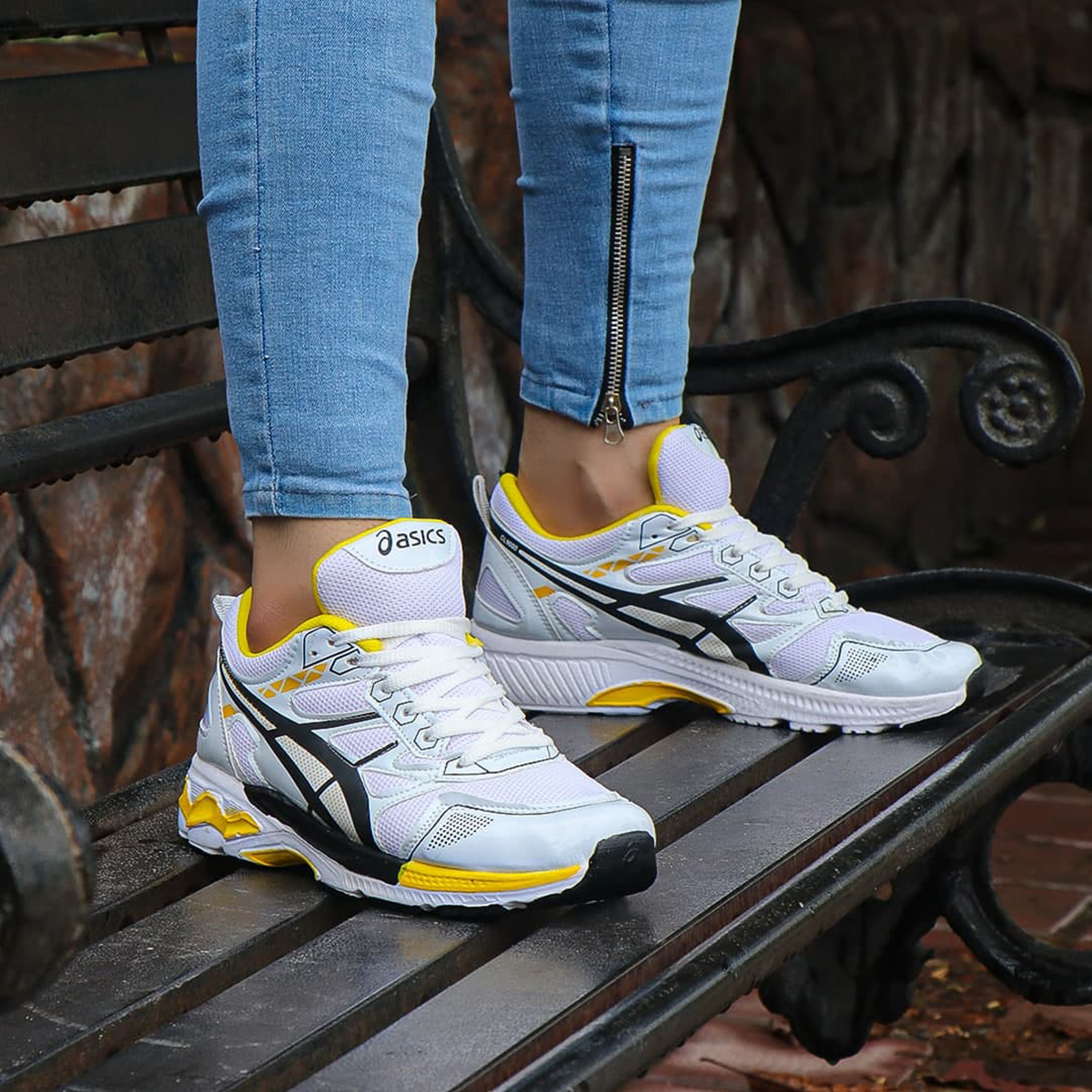 کفش ورزشی مردانه سفید زرد مدلRadman