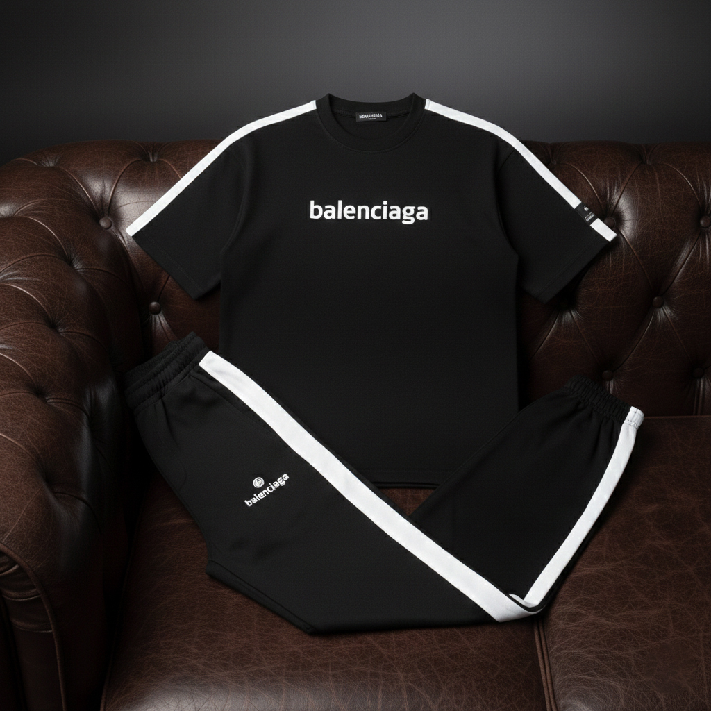 ست تیشرت و شلوار مردانه بنگال کش Balenciaga-مشکی