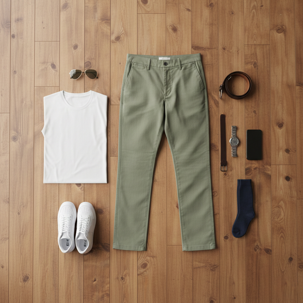 شلوار مردانه بنگال کش دم پا ساده مدل Behnam-سبز