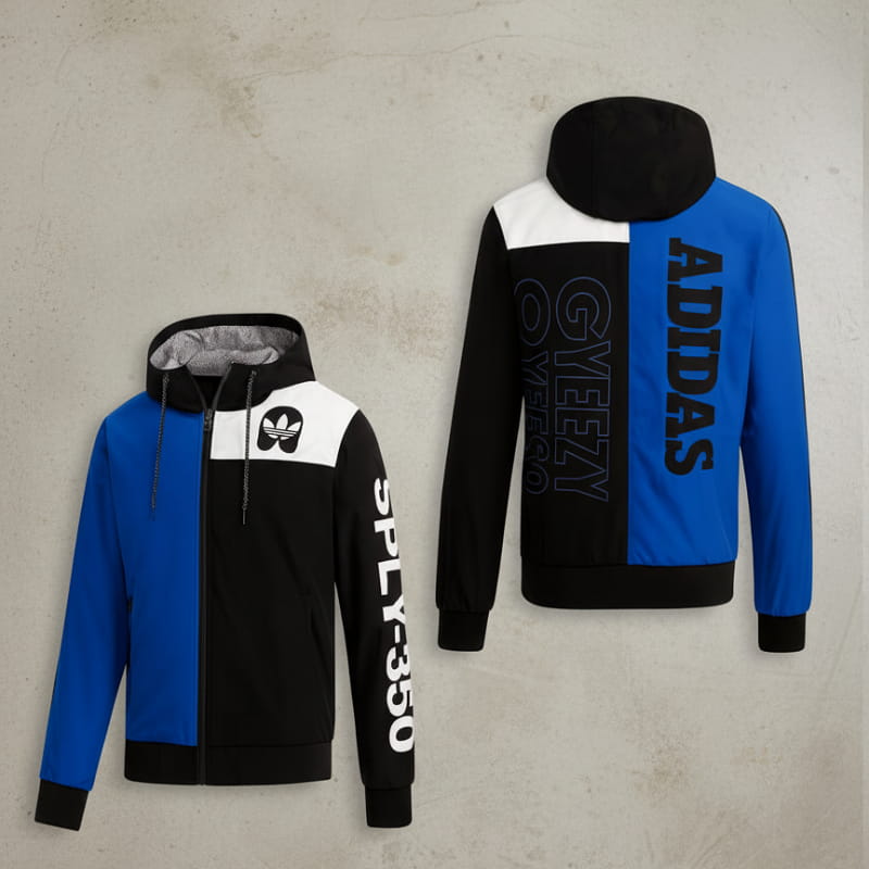 کاپشن مردانه آبی مدل Adidas Yeezy